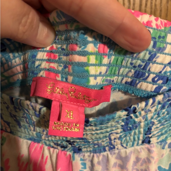 Lilly Pulitzer Wide Leg Smocked Waist Stretch Pants - Picture 6 of 7